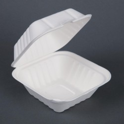 . Envase compostable de bagazo para hamburguesa Fiesta Green 149mm
