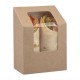 . Caja compostable para wraps Colpac papel kraft plegable con ventanilla de PLA (Caja 500)