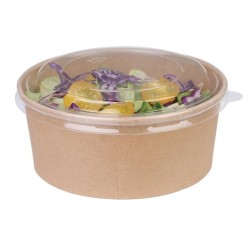 . Ensaladera compostable redonda kraft Fiesta Green 750ml (Caja 300)