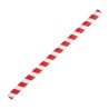 . Canutillo de papel compostable rayas rojas para smoothies Fiesta Green (Caja 250)