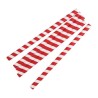 . Canutillo de papel compostable rayas rojas para smoothies Fiesta Green (Caja 250)
