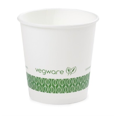 Vasos para café compostables Vegware 113ml