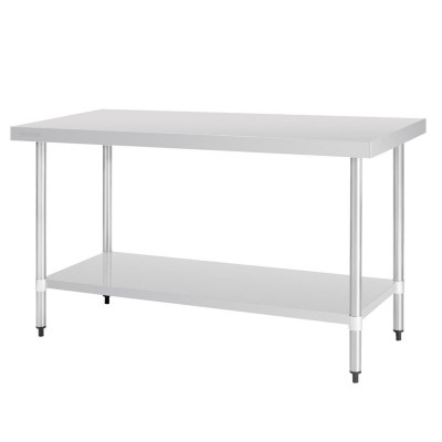 Mesa de acero inoxidable sin peto Vogue 1500 x 700mm