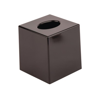 Dispensador pañuelos de papel cubo negro Bolero