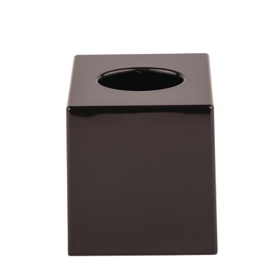 Dispensador pañuelos de papel cubo negro Bolero