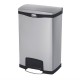 . Cubo Rubbermaid Slim Jim acero inoxidable pedal al frente 50Ltr