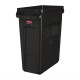 . Contenedor Rubbermaid Slim Jim negro con canales de ventilación 60Ltr