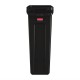 . Contenedor Rubbermaid Slim Jim negro con canales de ventilación 87Ltr