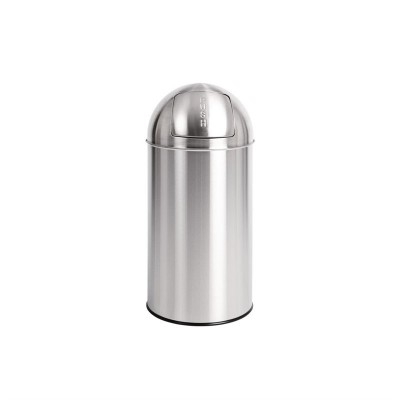 Papelera de acero inoxidable Bolero 40L plata