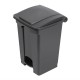 . Cubo de basura a pedal Jantex negro 45Ltr