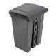 . Cubo de basura a pedal Jantex negro 45Ltr