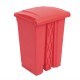 . Cubo de basura a pedal Jantex rojo 45Ltr