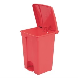 . Cubo de basura a pedal Jantex rojo 45Ltr