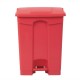 . Cubo de basura a pedal Jantex rojo 65Ltr