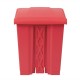 . Cubo de basura a pedal Jantex rojo 65Ltr