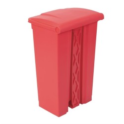 . Cubo de basura a pedal Jantex rojo 87Ltr