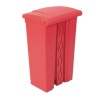 . Cubo de basura a pedal Jantex rojo 87Ltr