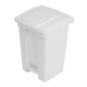 . Cubo de basura a pedal Jantex blanco 45Ltr