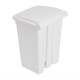 . Cubo de basura a pedal Jantex blanco 45Ltr