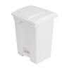 . Cubo de basura a pedal Jantex blanco 65Ltr