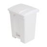 . Cubo de basura a pedal Jantex blanco 65Ltr