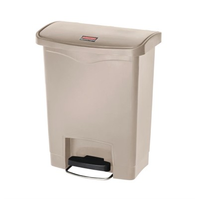 Cubo residuos Rubbermaid pedal frontal 30L beige