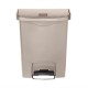 . Cubo residuos Rubbermaid pedal frontal 30L beige