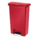 . Cubo residuos Rubbermaid pedal frontal 50L rojo