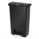 . Cubo residuos Rubbermaid pedal frontal 50L negro