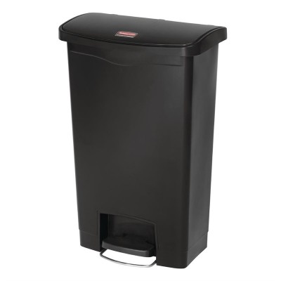 Cubo residuos Rubbermaid pedal frontal 50L negro