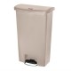 . Cubo residuos Rubbermaid pedal frontal 68L beige