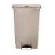 . Cubo residuos Rubbermaid pedal frontal 68L beige