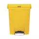 . Papelera a pedal Rubbermaid Slim Jim amarilla 30Ltr