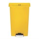 . Papelera a pedal Rubbermaid Slim Jim amarilla 50Ltr