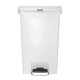 . Papelera a pedal Rubbermaid Slim Jim blanca 50Ltr