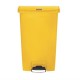 . Papelera a pedal Rubbermaid Slim Jim amarilla 68Ltr