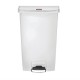 . Papelera a pedal Rubbermaid Slim Jim blanca 68Ltr