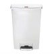 . Papelera a pedal Rubbermaid Slim Jim blanca 90Ltr