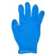 . Guantes de nitrilo sin polvo azules S