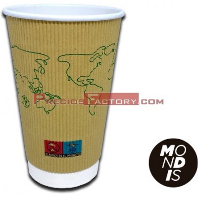 Vaso cartón doble capa corrugado 16 oz/473 ml