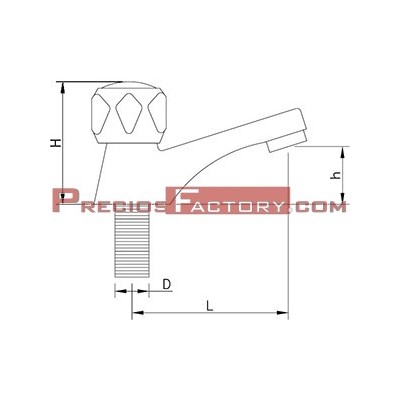 Grifo para lavabo de un agua 1/2.