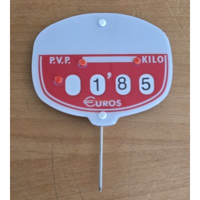 Portaprecios ruleta PVC 95x75 mm