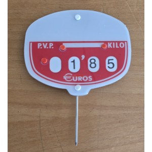 Portaprecios ruleta PVC 95x75 mm