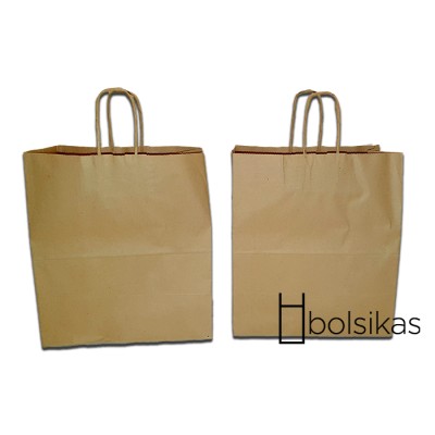 Bolsa papel asa rizada tamaño M
