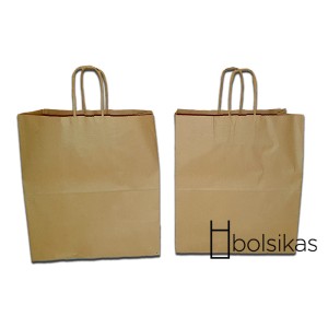 Bolsa papel asa rizada tamaño M