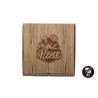 Caja pizza imitación madera 33x33x4 cm