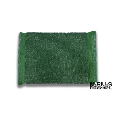 Estropajo acero inox con esponja color verde
