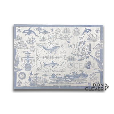 Mantel 30x40 papel decorado marino