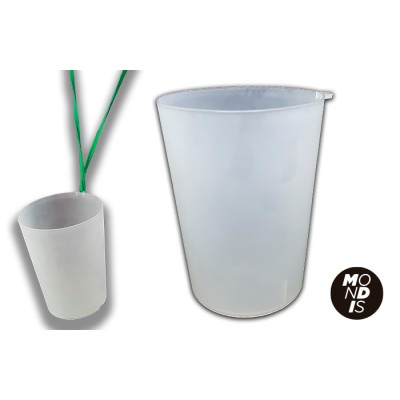 Vaso plástico 1000 cc con argolla reutil. rígido eventos