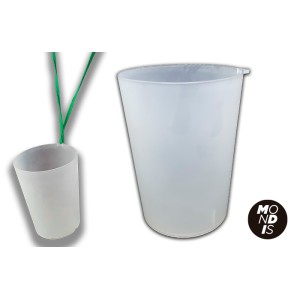Vaso plástico 1000 cc con argolla reutil. rígido eventos